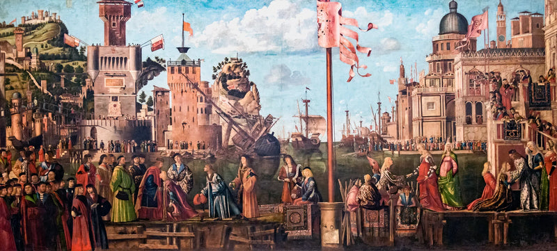 Das Treffen der Verlobten und die Abreise der Pilger - Vittore Carpaccio