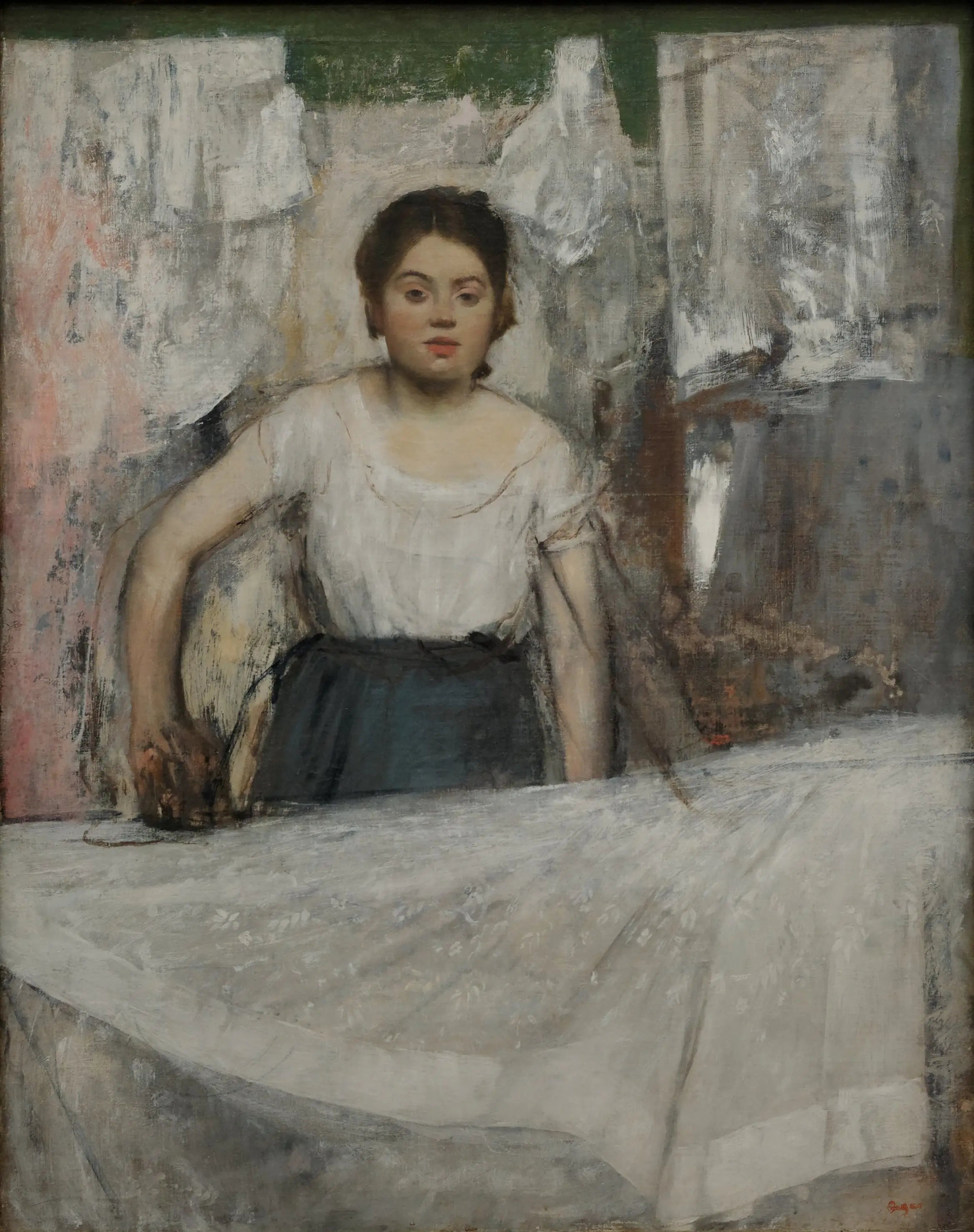 La repasseuse - Edgar Degas image 1 copie de tableau peinte à la main
