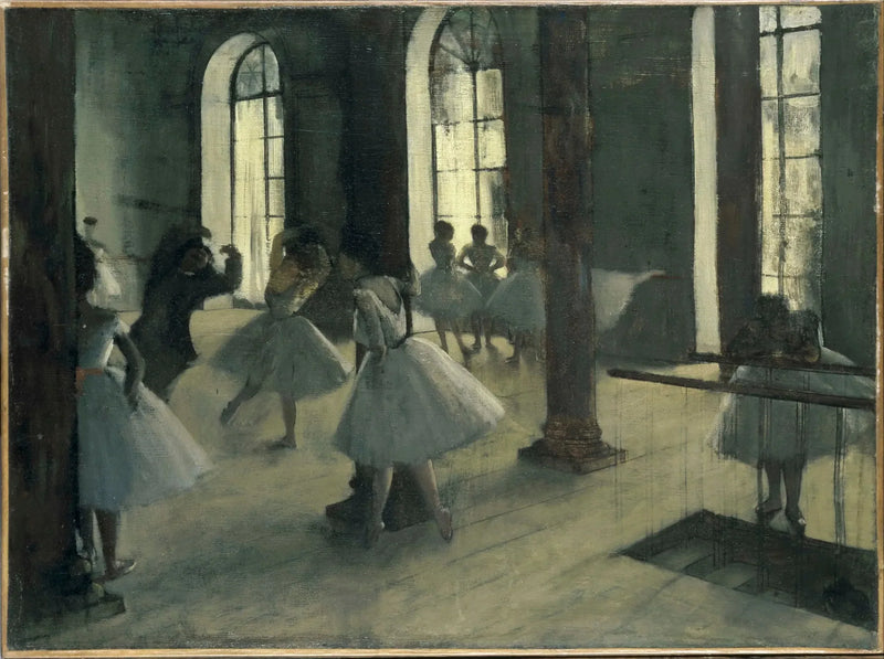 Die Wiederholung im Tanzsaal - Edgar Degas