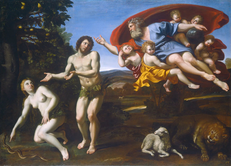 Die Zurechtweisung von Adam und Eva - Domenichino