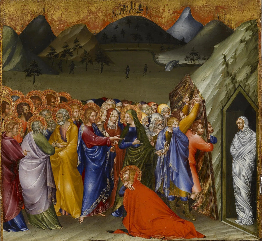 Die Auferstehung des Lazarus - Giovanni di Paolo