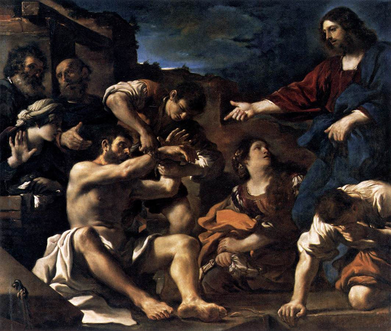 Die Auferstehung des Lazarus - Guercino