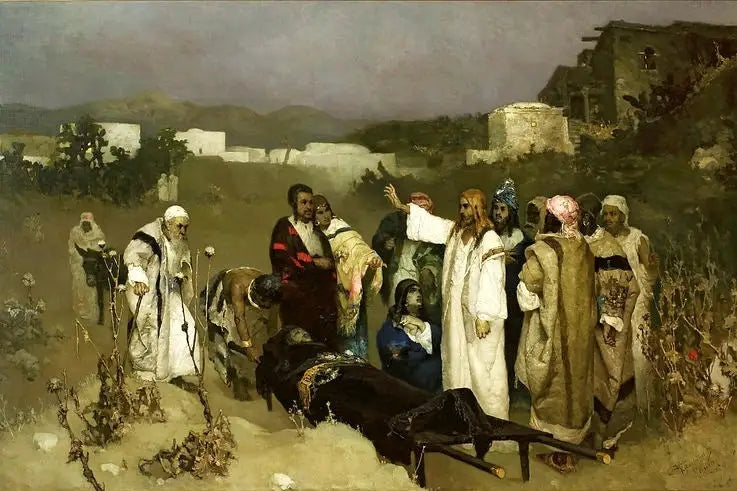 Die Auferstehung des Sohnes der Witwe von Naïn. - Wilhelm Kotarbiński