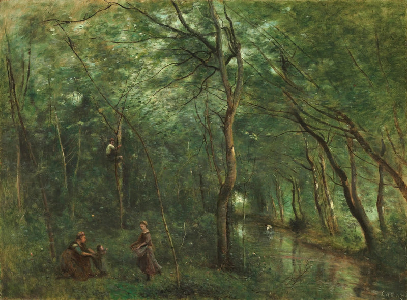 Die grüne Uferseite - Jean-Baptiste Camille Corot