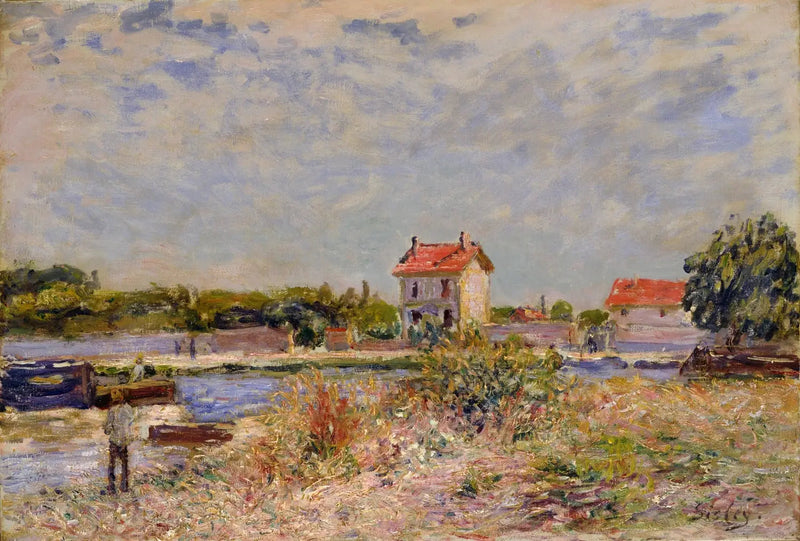 Der Fluss Loing in Saint-Mammes - Alfred Sisley