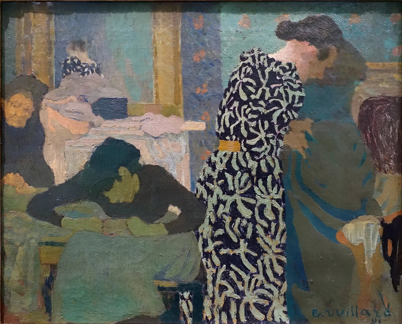 Das Kleid mit Blumenmuster - Édouard Vuillard