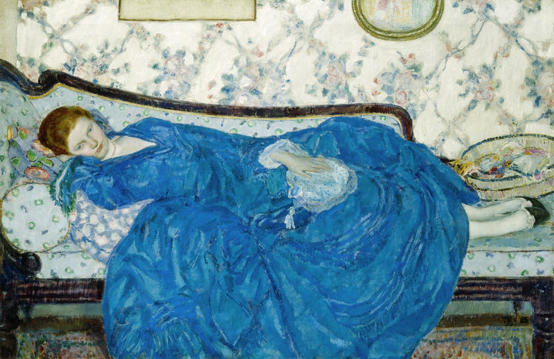 Das blaue Kleid - Frederick Carl Frieseke