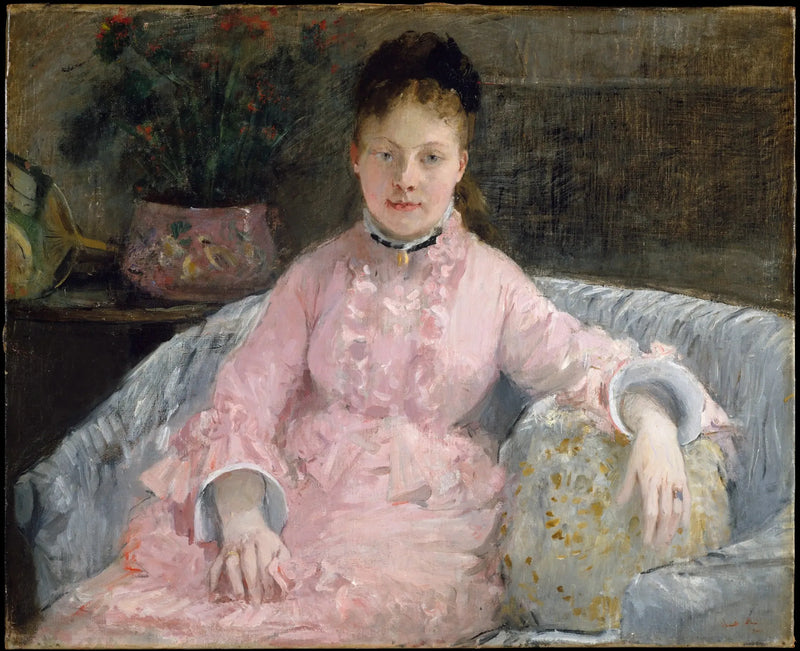 Das rosa Kleid (Albertie-Marguerite Carré, später Madame Ferdinand-Henri Himmes, 1854-1935) - Berthe Morisot