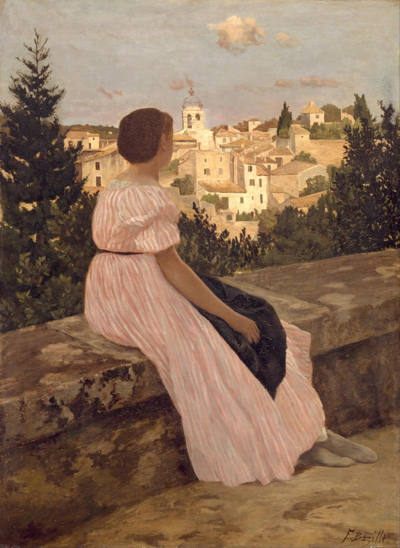 Das rosa Kleid - Frédéric Bazille