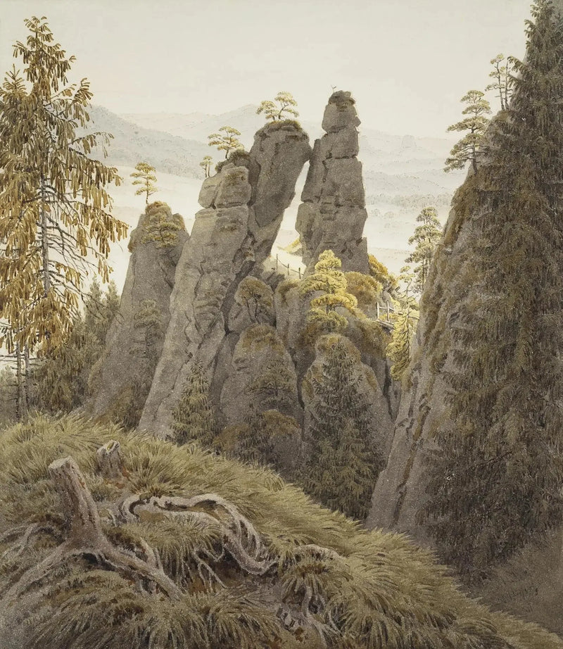 Der Felsen trägt in Neurathen - Caspar David Friedrich