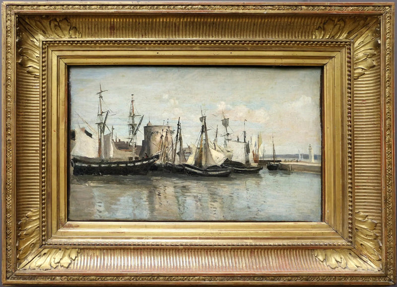 La Rochelle. Eingang des Hafeneinfahrts. - Jean-Baptiste Camille Corot