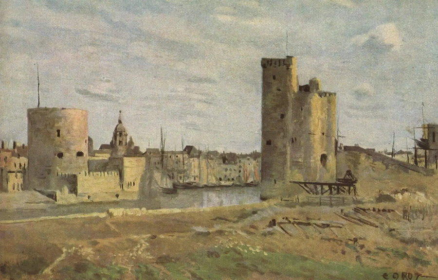 La Rochelle, Eingang des Hafens - Jean-Baptiste Camille Corot