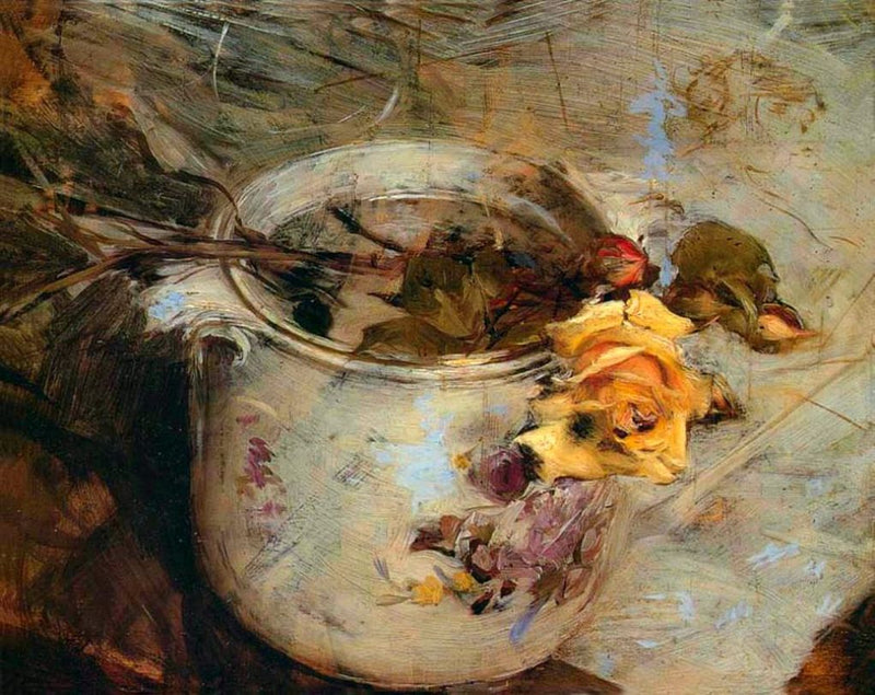 Die Rose in Vase von Sachsen - Giovanni Boldini