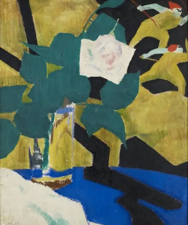 Die Rose und der lackierte Paravent - Francis Cadell