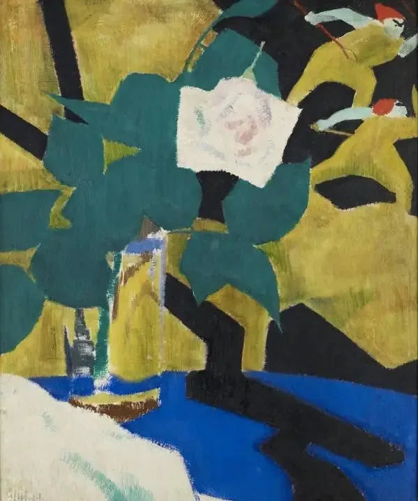 Die Rose und der lackierte Paravent - Francis Cadell