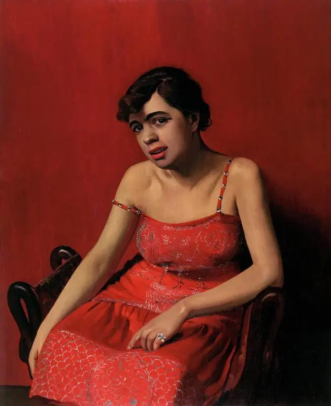 Die Rumänin in rotem Kleid - Félix Vallotton