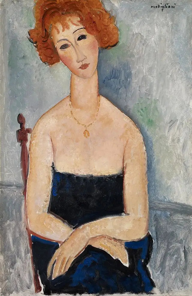 Die Rothaarige mit dem Anhänger - Amedeo Modigliani