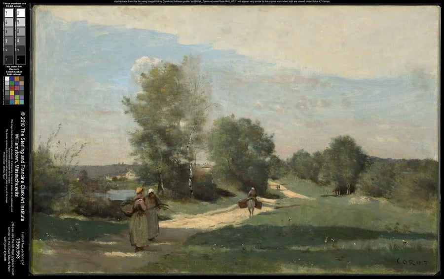 Die Straße am Wasserufer - Jean-Baptiste Camille Corot