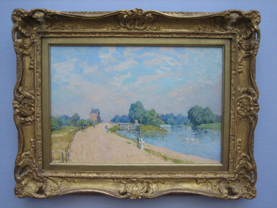 Die Straße von Hampton Court nach Molesey - Alfred Sisley