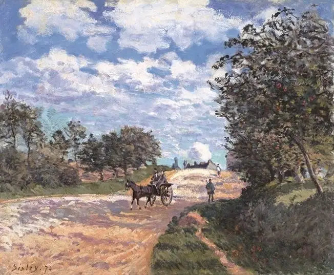 Die Straße von Mantes nach Choisy-le-Roi - Alfred Sisley