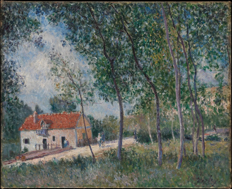 Die Straße von Moret nach Saint-Mammès - Alfred Sisley