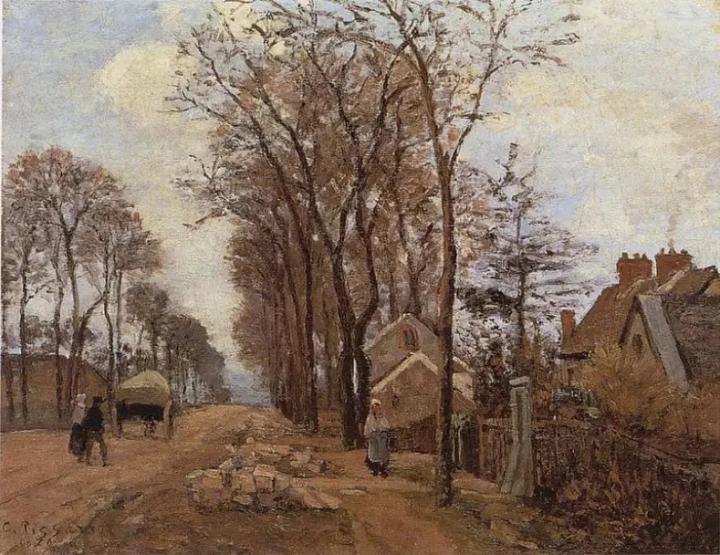 Die Straße von Saint-Germain nach Louveciennes - Camille Pissarro