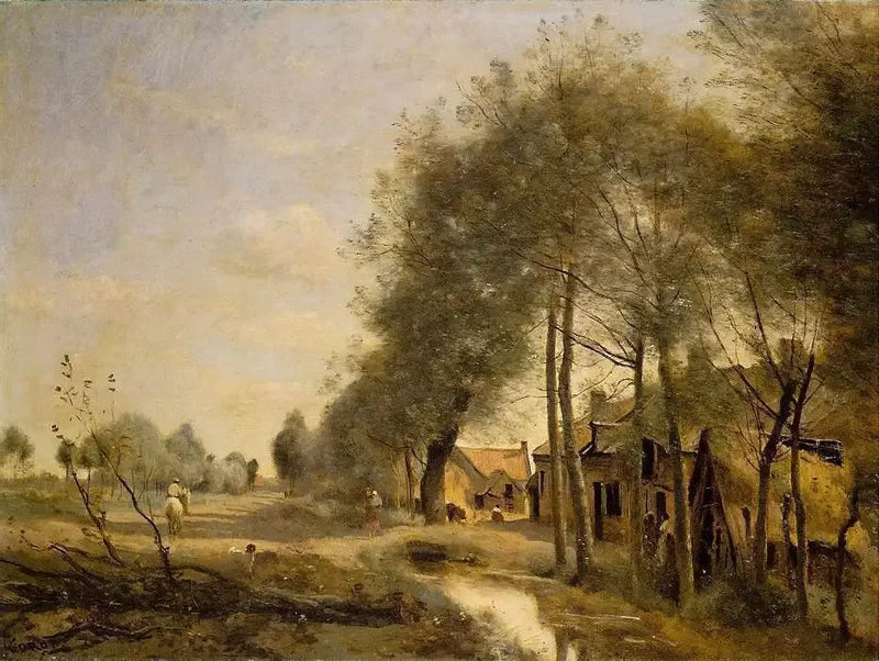 Die Route von Sin-le-Noble, près de Douai - Jean-Baptiste Camille Corot