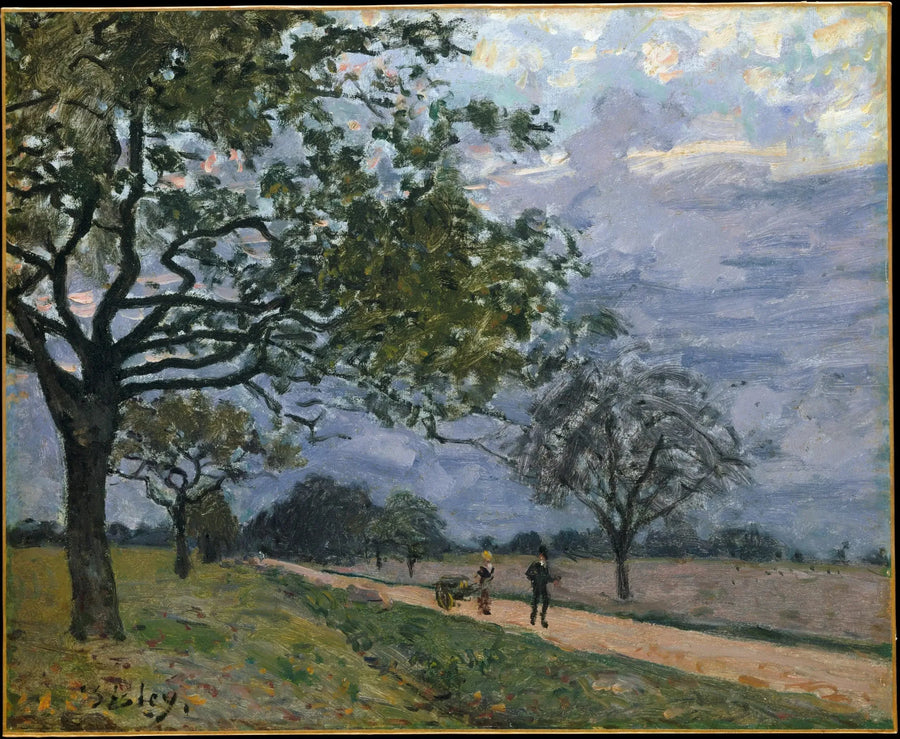 Die Straße von Versailles nach Louveciennes - Alfred Sisley
