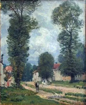 Die Straße nach Versailles - Alfred Sisley