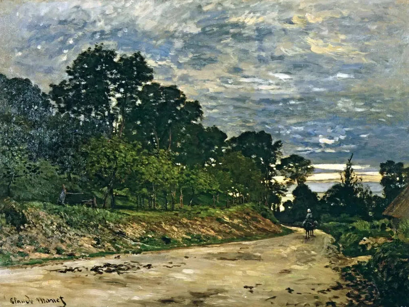 Die Straße vor der Farm Saint-Siméon - Claude Monet