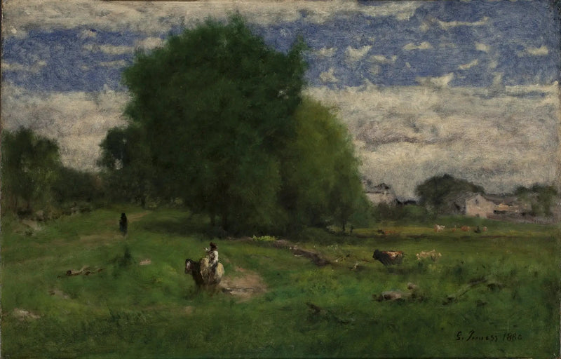 Die Straße des Dorfes, Milton - George Inness