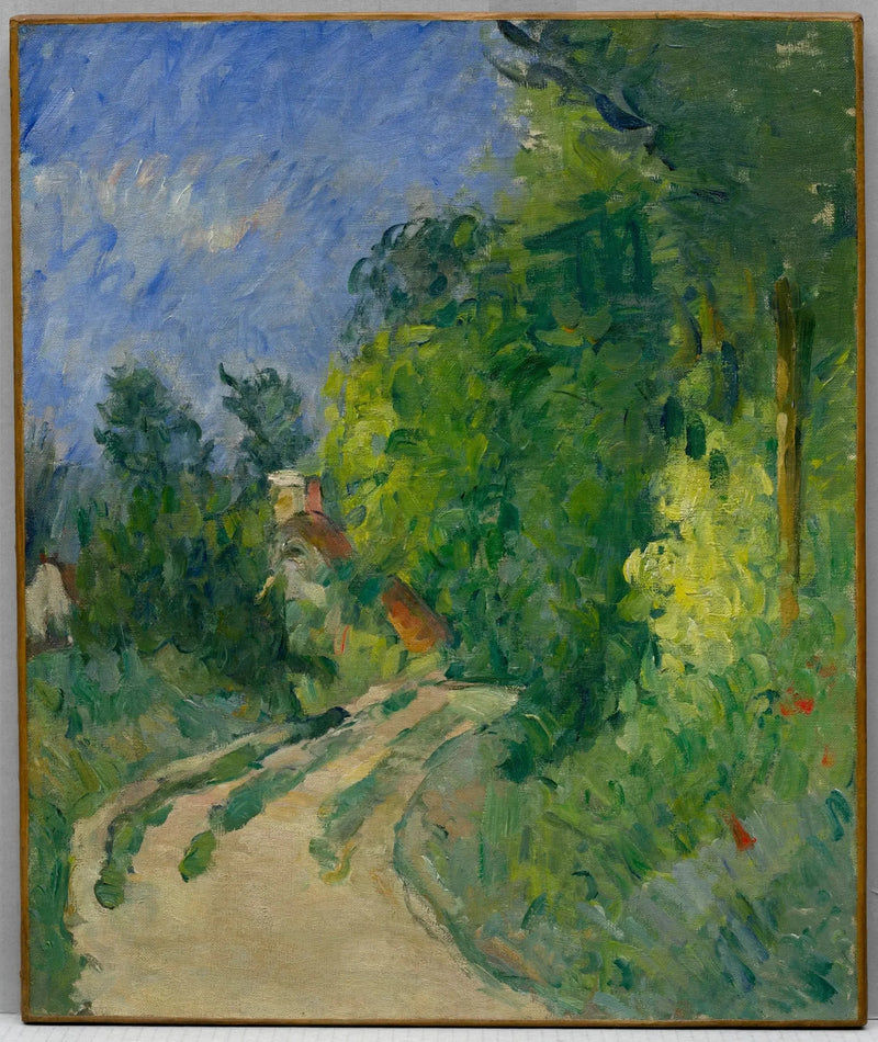 Die Straße, die durch den Unterholz führt - Paul Cézanne