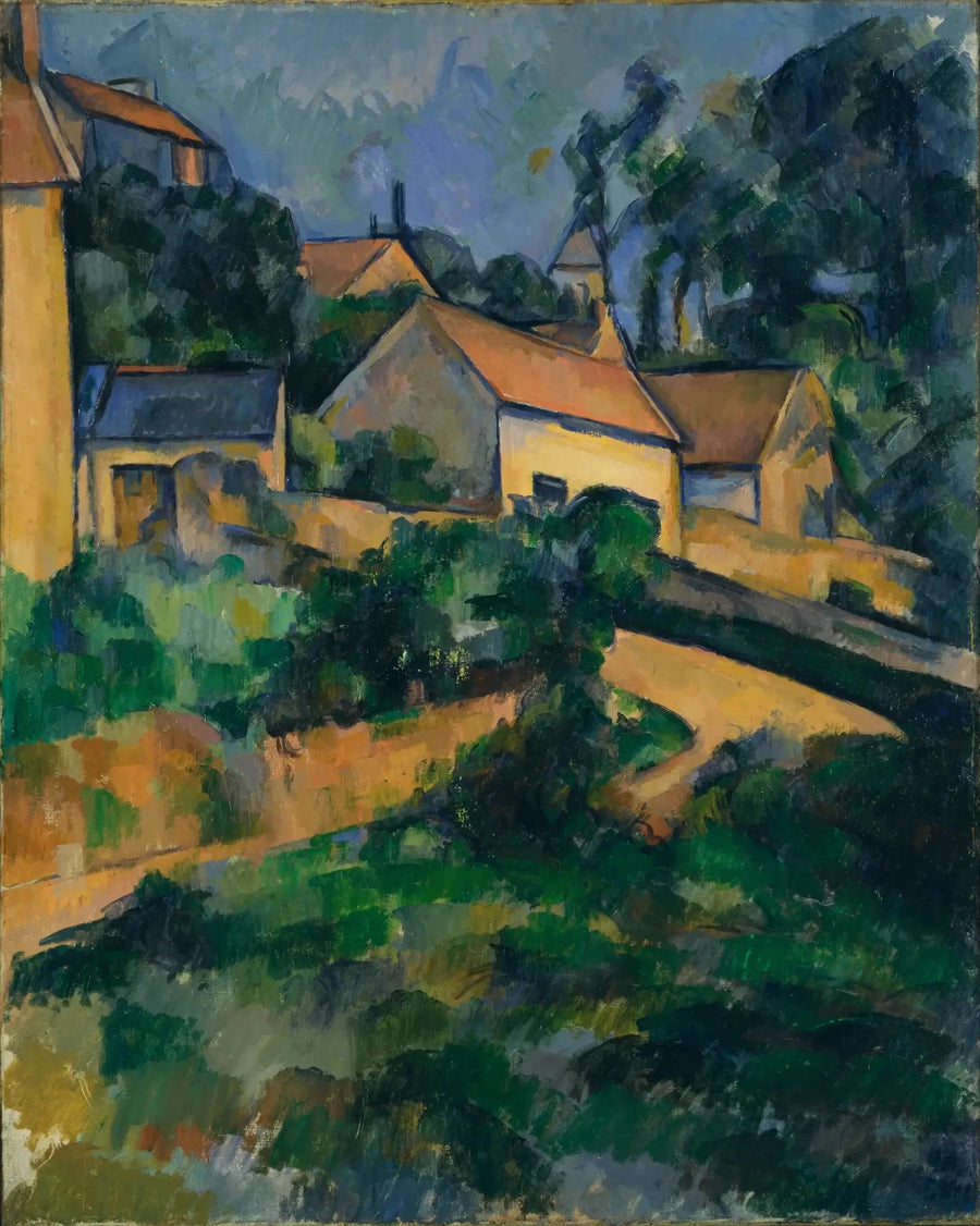 Die gewundene Straße in Montgeroult - Paul Cézanne
