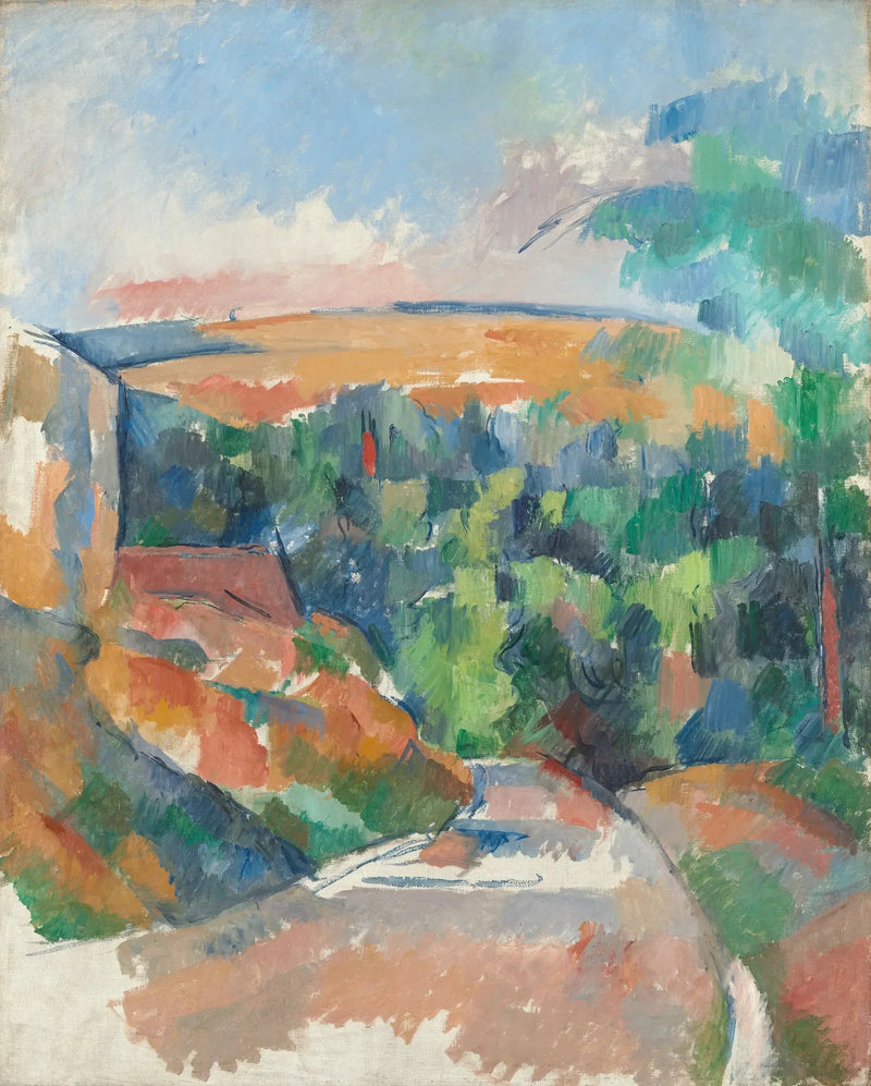 Die gewundene Straße; Frühlingsmorgen in Saint-Antonin - Paul Cézanne