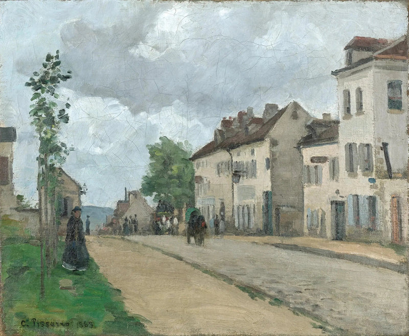 Die Straße von Gisors in Pontoise - Camille Pissarro