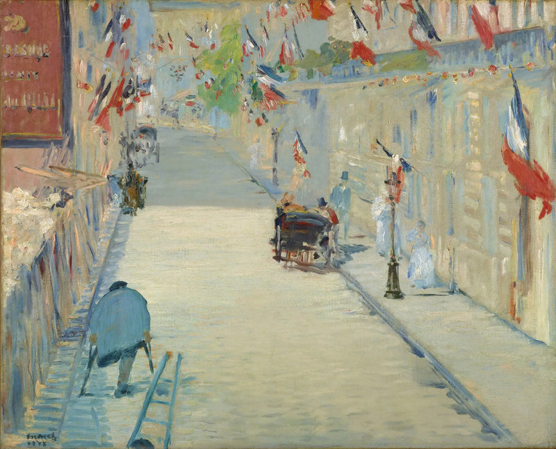 Die Mosnierstraße mit Flaggen - Édouard Manet
