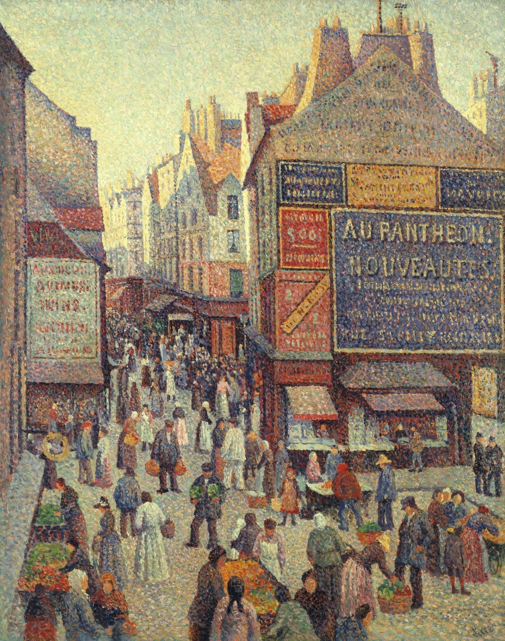 La Rue Mouffetard - Maximilien Luce image 1 reproduction artisanale de tableau