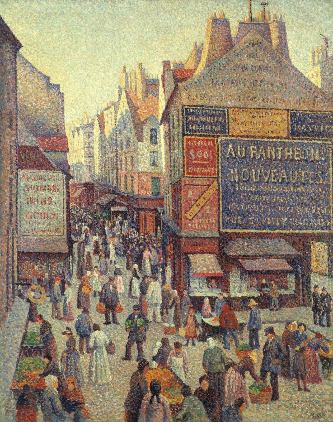 La Rue Mouffetard - Maximilien Luce image 1 reproduction artisanale de tableau