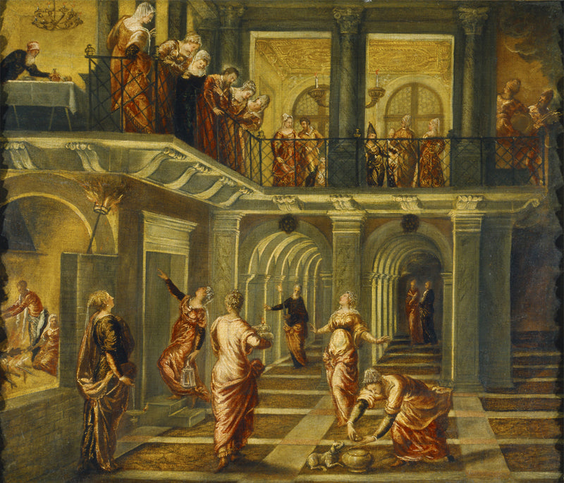 Die Weise und die Verrückten Jungfrauen - Jacopo Tintoretto