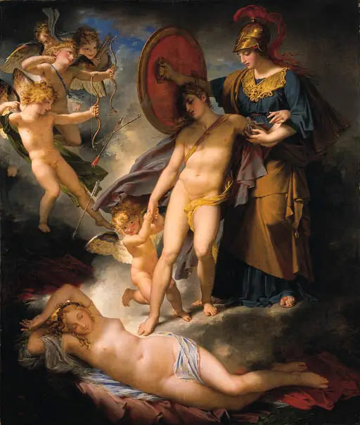 Die Weisheit, die die Jugend vor den Zügen der Liebe bewahrt - Charles Meynier