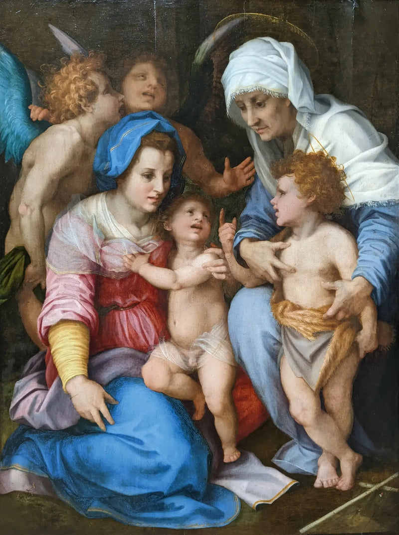 Die Heilige Familie mit Engeln - Andrea del Sarto