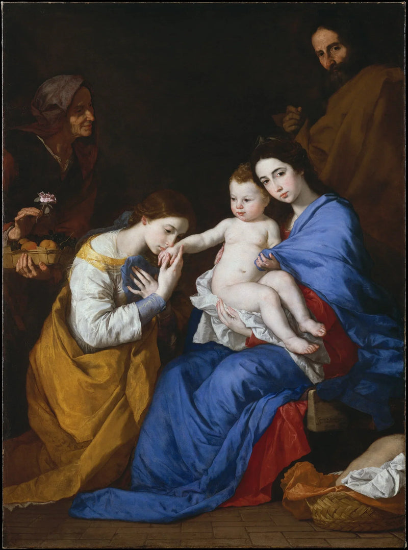 Die Heilige Familie mit der heiligen Anna und der heiligen Katharina von Alexandria - Jusepe de Ribera