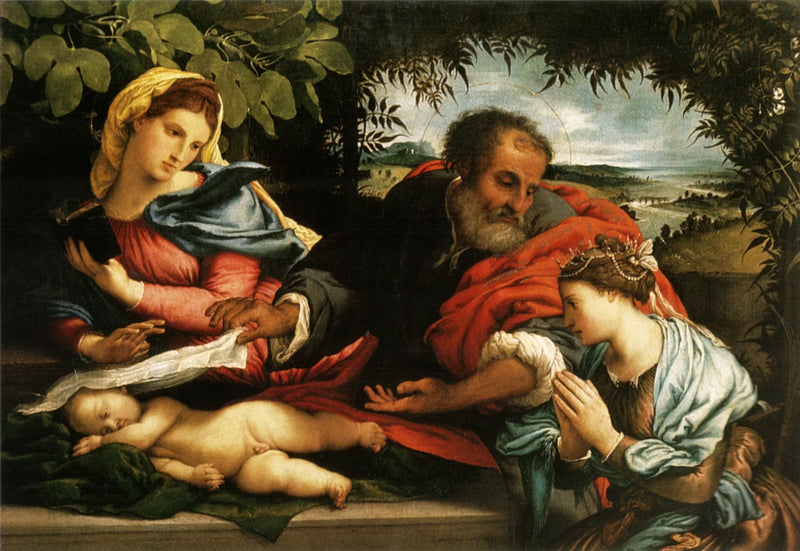 Die Heilige Familie mit der Heiligen Katharina von Alexandria - Lorenzo Lotto