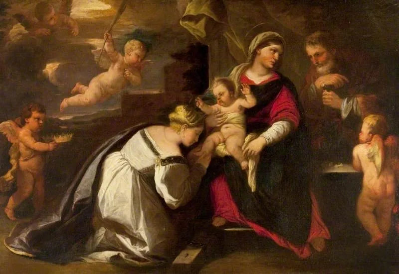 Die Heilige Familie mit der heiligen Katharina von Alexandria - Luca Giordano