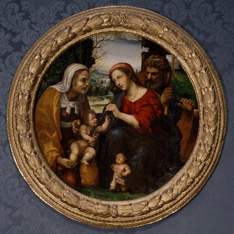 Die Heilige Familie mit der heiligen Elisabeth und dem kleinen heiligen Johannes der Täufer - Il Sodoma (Giovanni Antonio Bazzi)