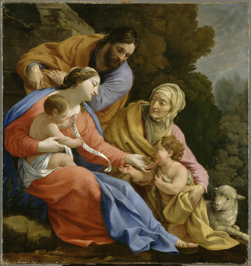 Die Heilige Familie mit der heiligen Elisabeth und dem kleinen heiligen Johannes - Simon Vouet