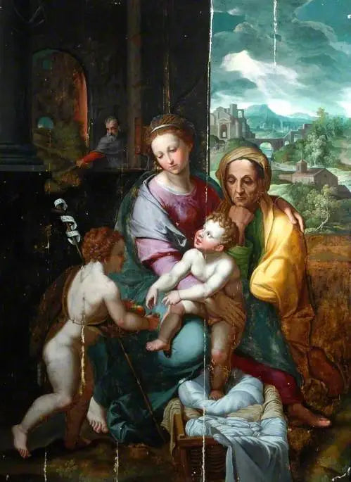 Die Heilige Familie mit der heiligen Elisabeth und dem heiligen Johannes dem Täufer - Raffael Sanzio
