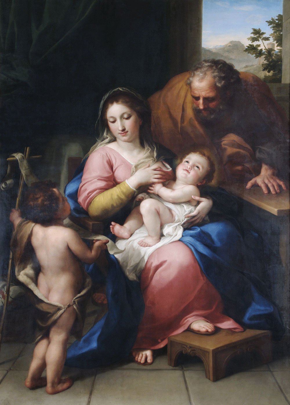 La Sainte Famille avec l'enfant saint Jean - Anton Raphael Mengs image 1 copie peinte à la main à l’huile