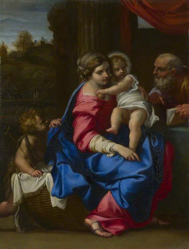 Die Heilige Familie mit dem heiligen Johannes dem Täufer - Annibale Carracci