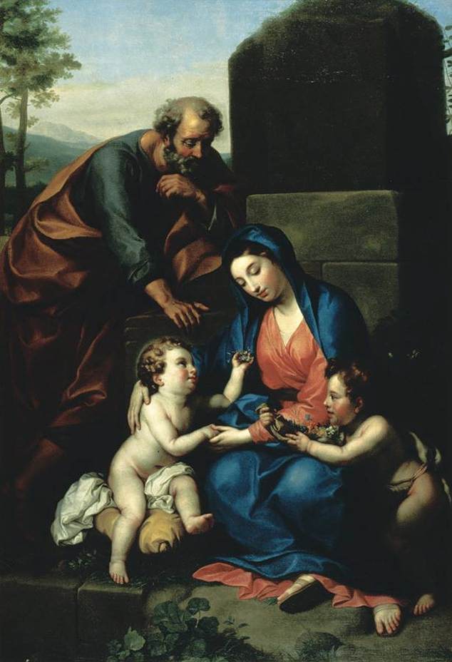 Die Heilige Familie mit dem heiligen Johannes dem Täufer - Anton Raphael Mengs